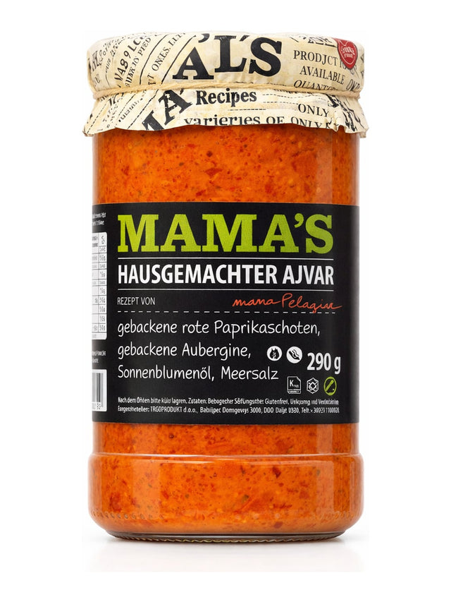 Mama's Hausgemachter Ajvar 290g – traditioneller Paprika-Aufstrich vom Balkan