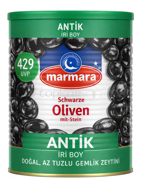 Marmara Antik Schwarze Oliven mit Stein