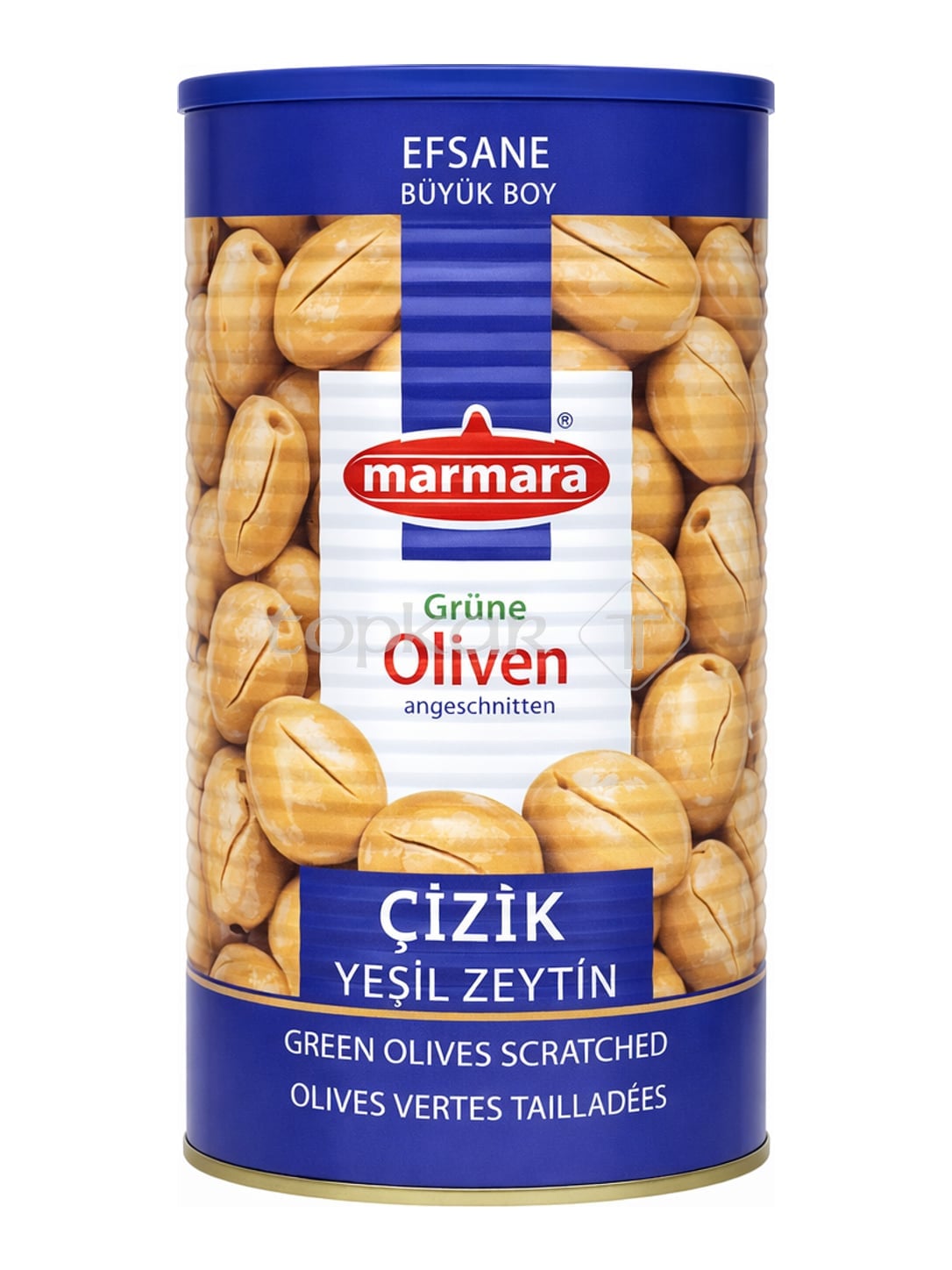 Marmara Grüne Oliven angeschnitten