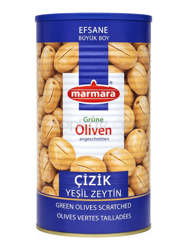 Marmara Grüne Oliven angeschnitten