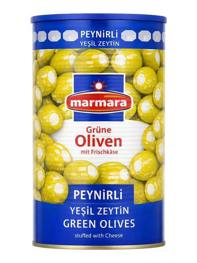 Marmara Peynirli Yeşil Zeytin 1250g – Grüne Oliven mit Frischkäse gefüllt