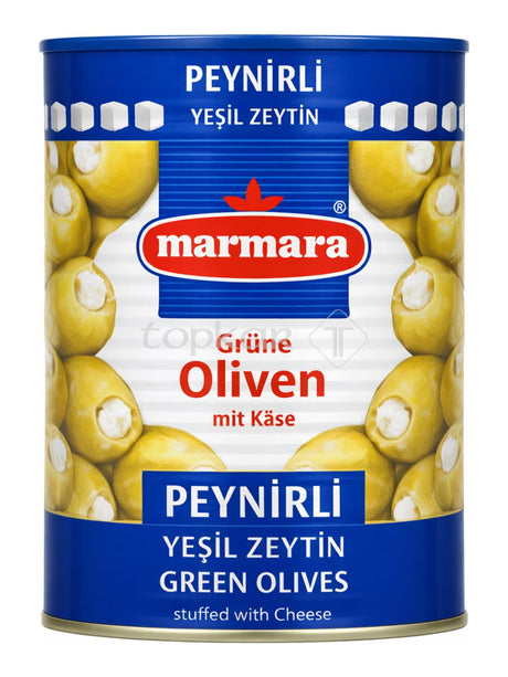 Marmara Peynirli Yeşil Zeytin 800g – Grüne Oliven gefüllt mit Käse