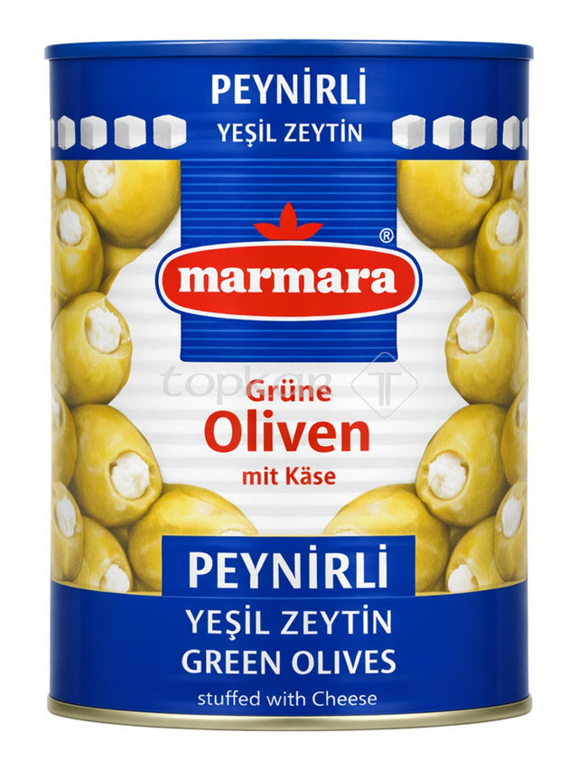 Marmara Peynirli Yeşil Zeytin 800g – Grüne Oliven gefüllt mit Käse