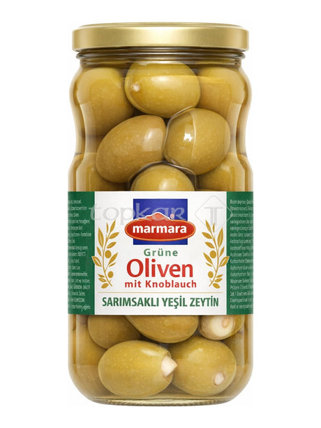 Marmara Grüne Oliven mit Knoblauch
