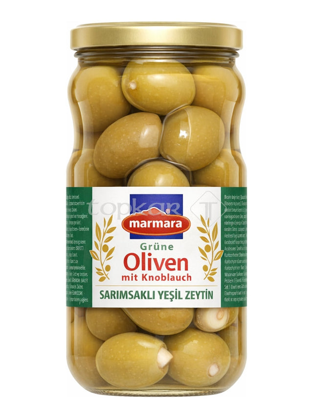 Marmara Grüne Oliven mit Knoblauch