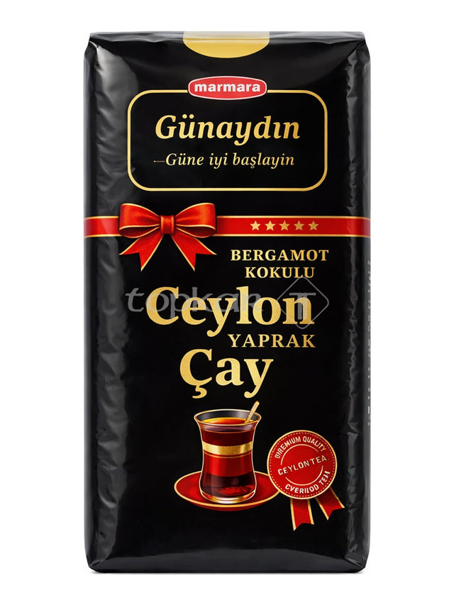 Marmara Günaydın Earl Grey Ceylon 400g – Bergamot Kokulu Ceylon Yaprak Çay schwarzer Tee