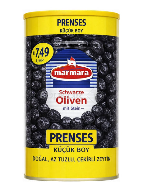 Marmara Prenses Schwarze Oliven mit Stein