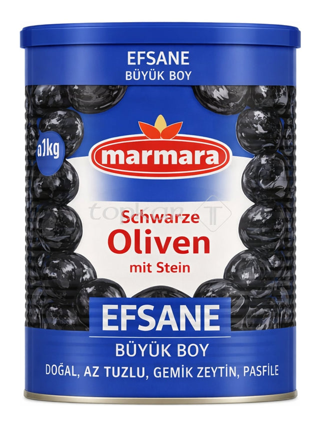Marmara Schwarze Oliven mit Stein Efsane
