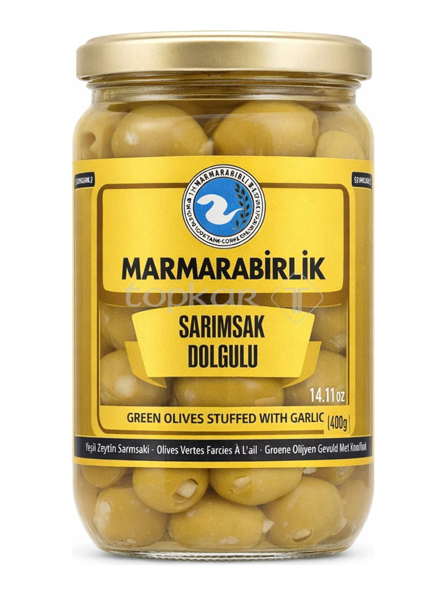 Marmarabirlik Knoblauch gefüllte grüne Oliven