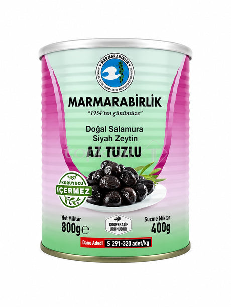 Marmarabirlik Schwarze Oliven Salzarm