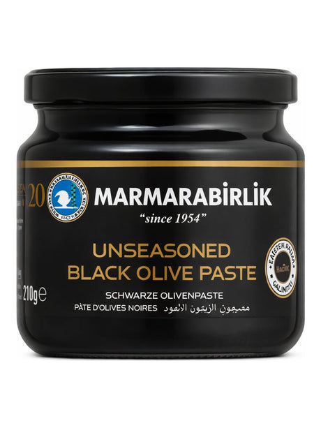 Marmarabirlik Schwarze Olivenpaste 340g – Sade Zeytin Ezmesi ungwürzte Olivenpaste
