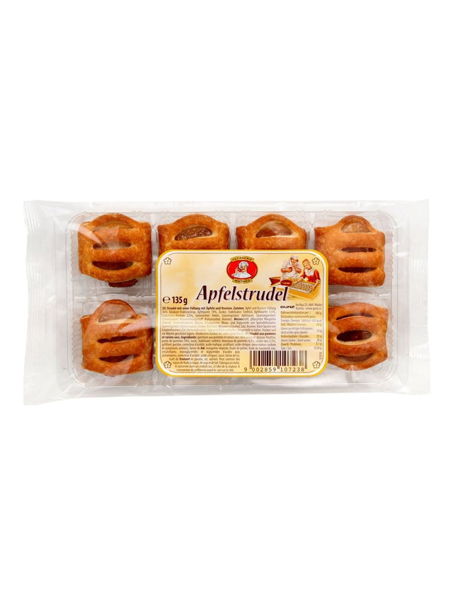 Pâtisserie Mathéo Mini Apfelstrudel 135g – Apfelstrudel Gebäck mit Apfel-Rosinen-Füllung