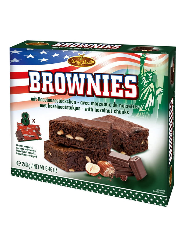 Meister Moulin Haselnuss Brownies 240g – saftiges Schoko-Gebäck mit Haselnüssen