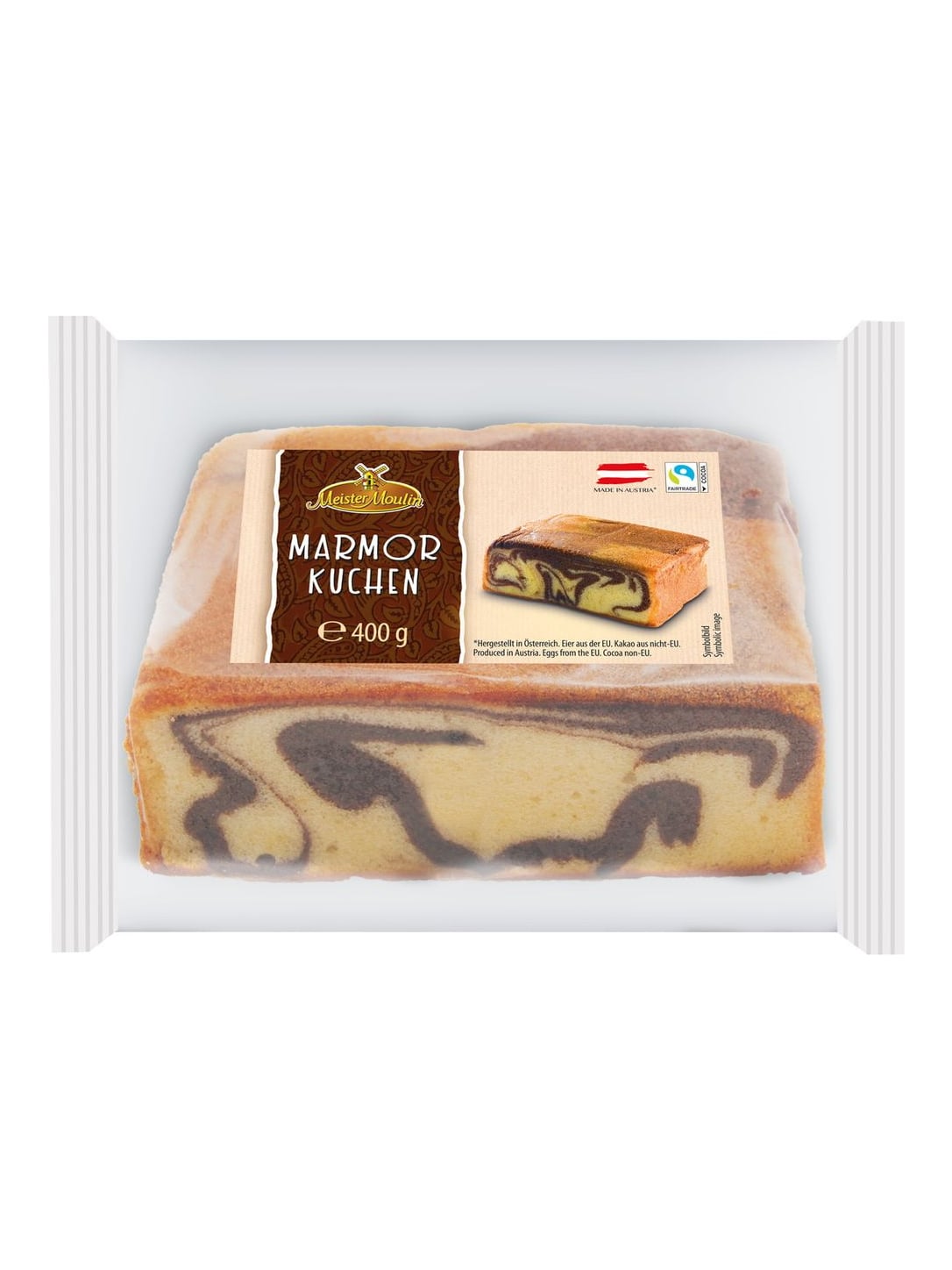 Meister Moulin Marmorkuchen 400g – marmorierter Rührkuchen mit Kakao