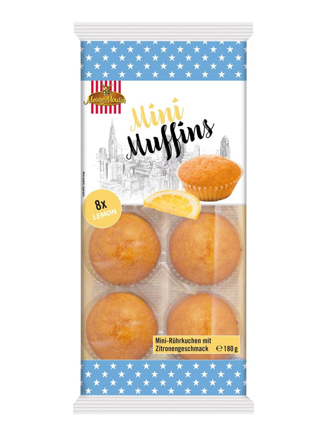 Meister Moulin Mini Muffins Lemon 180g – Zitronen Mini-Muffins 8er