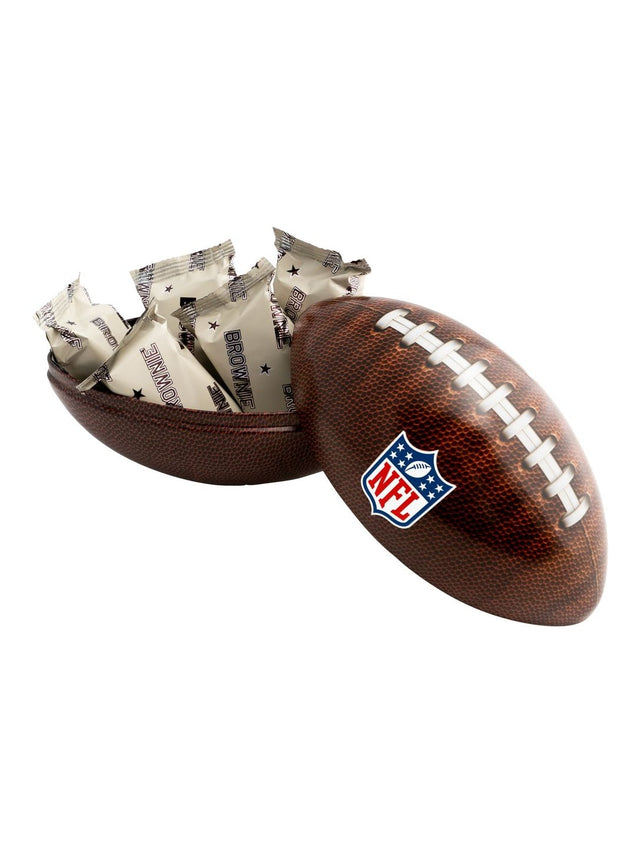 Meister Moulin NFL Football Dose Brownies 150 g – Mini Schokokuchen Geschenkdose