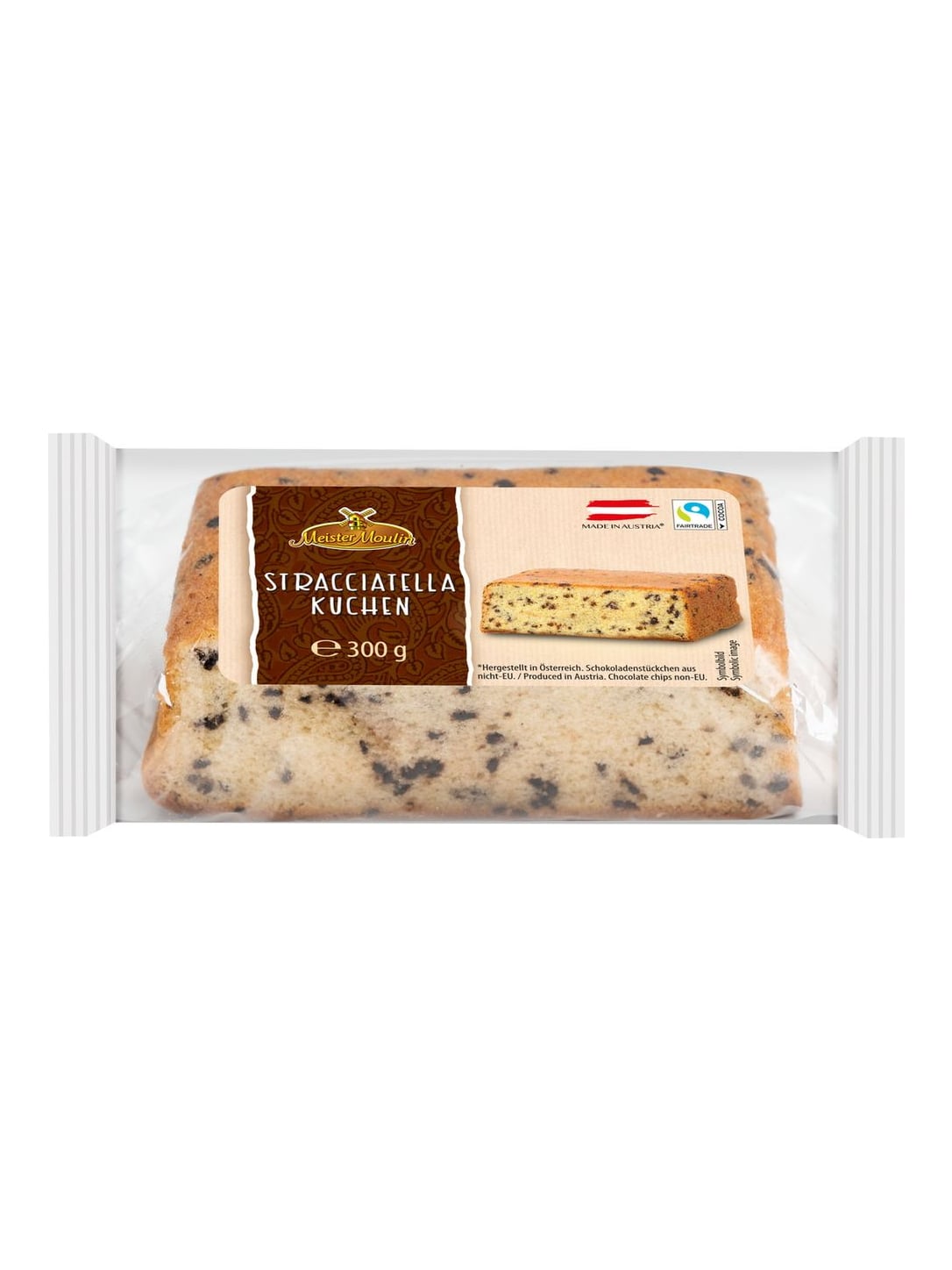 Meister Moulin Stracciatellakuchen 300g – saftiger Rührkuchen mit Schokoladenstückchen