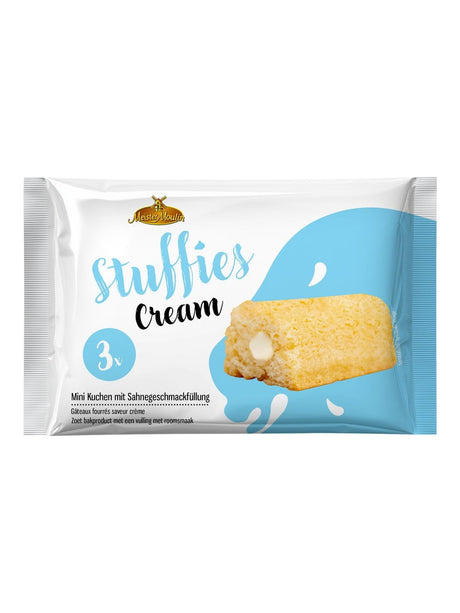 Meister Moulin Stuffies Mini Kuchen mit Sahnecreme 3x45g – Kuchenschnitten Sahnefüllung