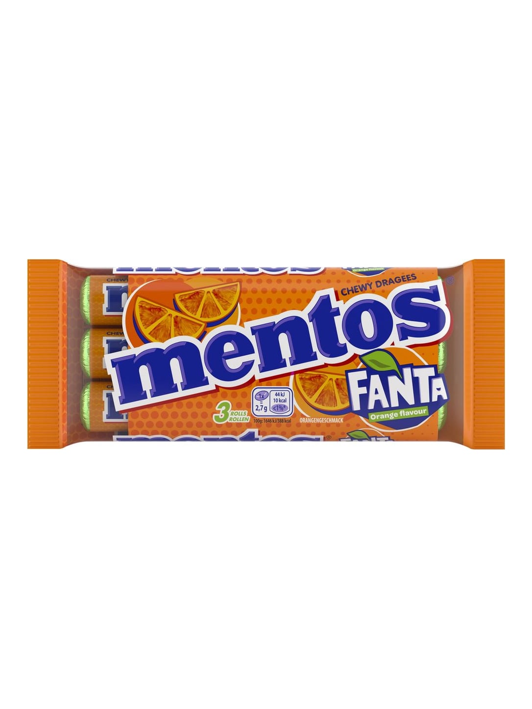 Mentos Fanta 3x37,5g – Kaudragees Orangengeschmack