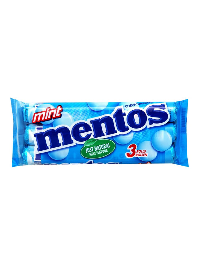 Mentos Minze Kaubonbons 3x38g – Dragees mit Minzgeschmack