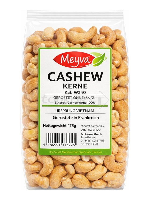 Meyva Cashewkerne 175g – geröstete Kaju ohne Salz W240