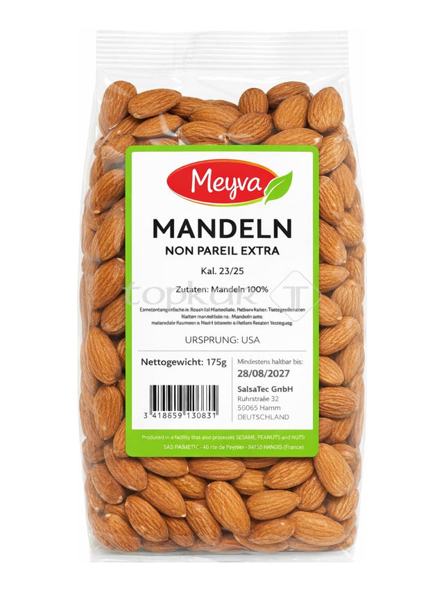 Meyva Mandeln Non Pareil Extra 175g – badem naturbelassene Mandeln aus USA