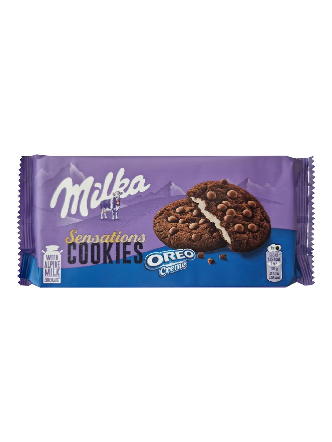 Milka Cookies Sensations Oreo Creme 156g – Schokoladenkekse mit Oreo-Füllung