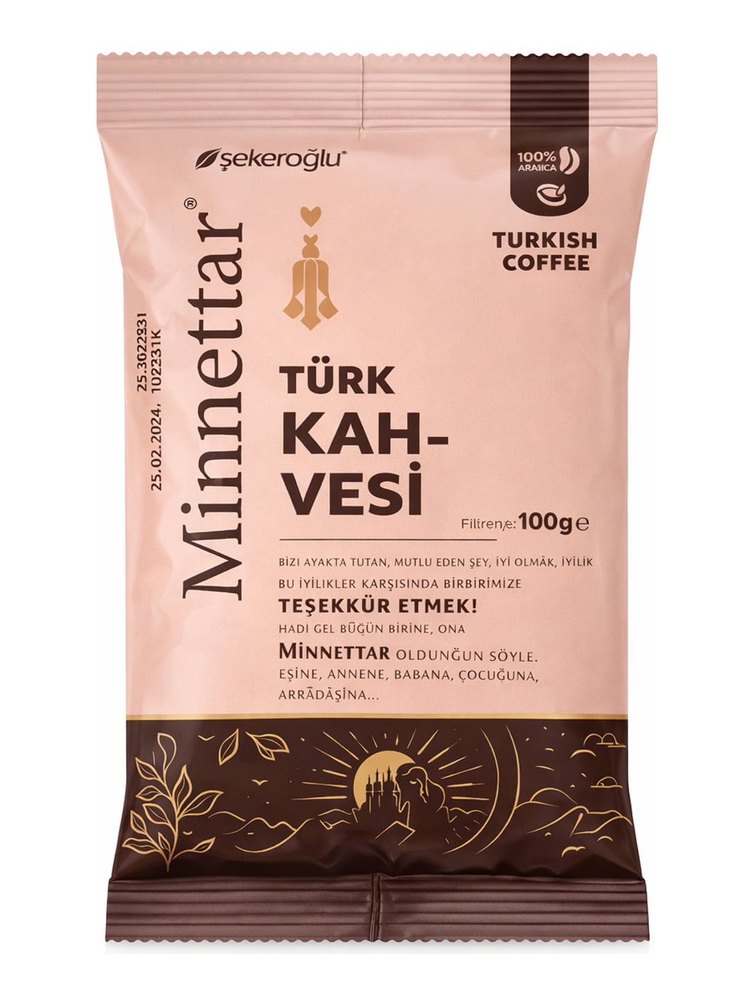 Minnettar Şekeroğlu Türk Kahvesi 100g – Türkischer Kaffee gemahlen