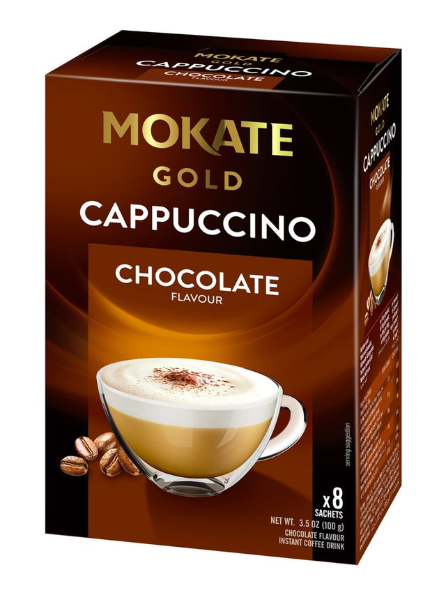 Mokate Cappuccino Gold Chocolate 100g – löslicher Schoko-Cappuccino Getränkepulver