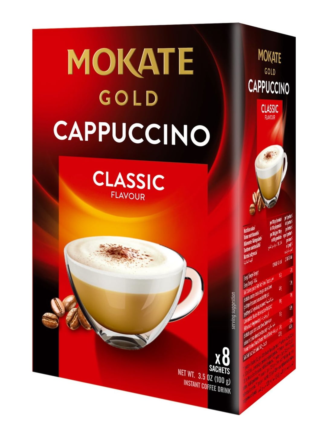Mokate Cappuccino Gold Classic 100g – Instant-Cappuccino Getränkepulver