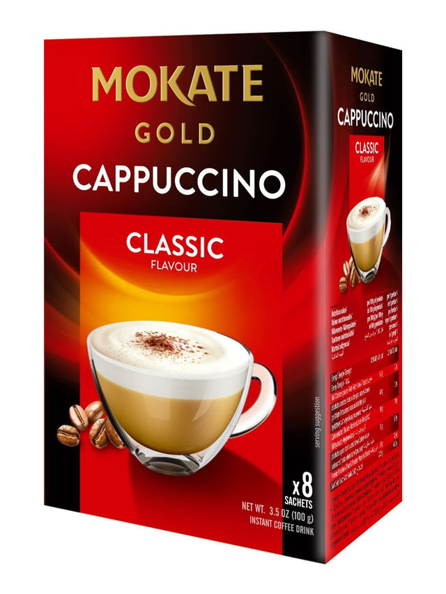 Mokate Cappuccino Gold Classic 100g – Instant-Cappuccino Getränkepulver