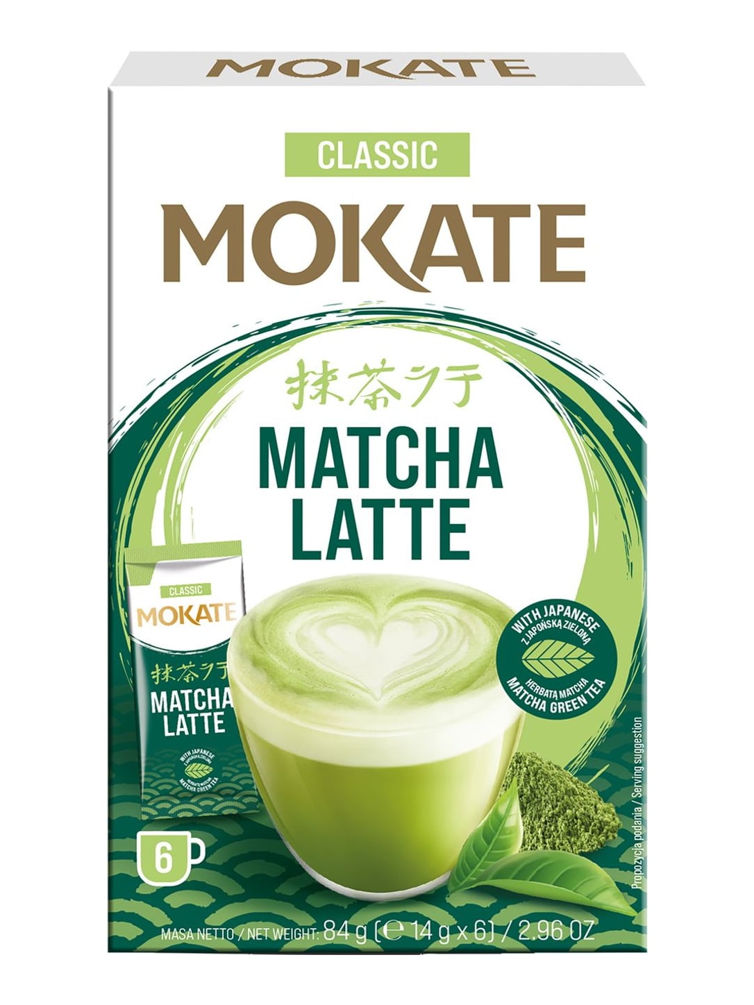 Mokate Matcha Latte Classic 84g – Matcha Grüntee Getränkepulver Instant