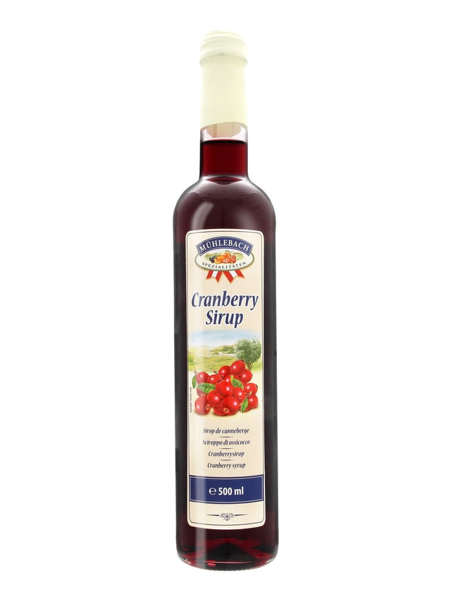 Mühlebach Cranberry Sirup 0,5 l – Cranberrysirup Fruchtsirup mit 40 % Saft