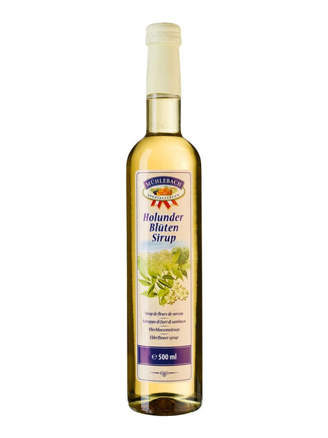 Mühlebach Holunderblütensirup 0,5 l – Holunderblüten Fruchtsirup aus Österreich