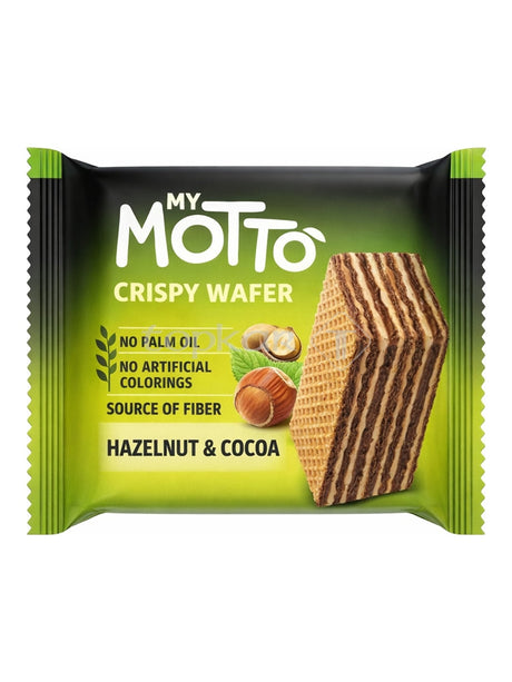 My Motto Knusperwaffeln 5x30 g – Crispy Wafer Haselnuss Kakao