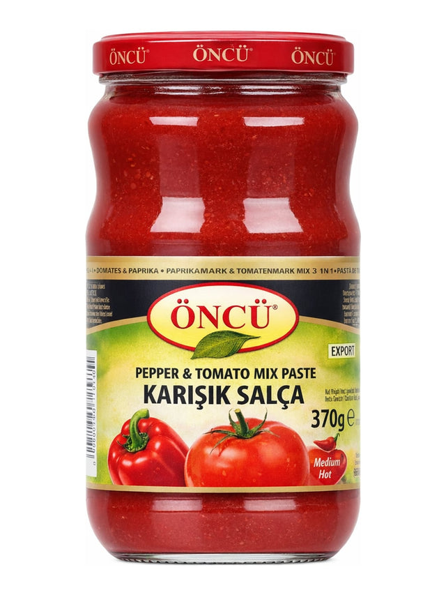 Öncü Karışık Salça 370g – Paprika & Tomatenmark Mix Paste Medium Hot