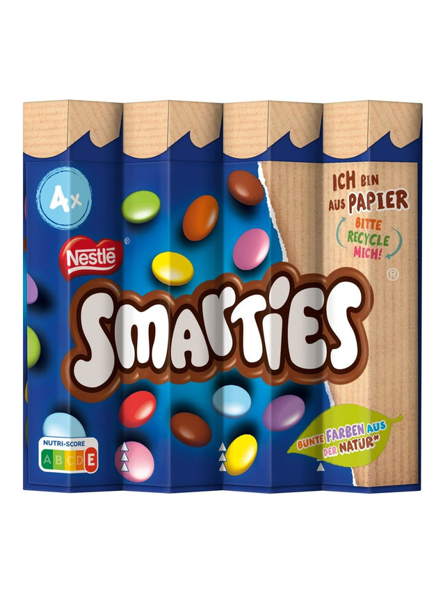Nestlé Smarties Schokolinsen 136g – bunte Vollmilchschokolinsen Multipack