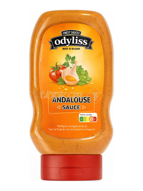 Odyliss Andalouse Sauce 420 ml – belgische pikante Tomaten-Senf-Sauce für Pommes