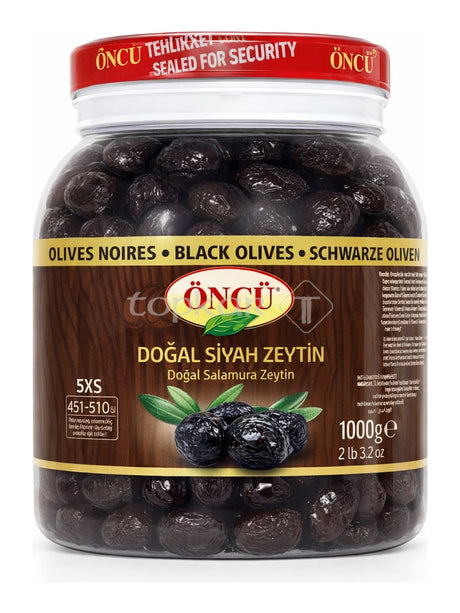 Öncü Doğal Siyah Zeytin 1000g – Schwarze Oliven in Salzlake Kalibrierung 5XS