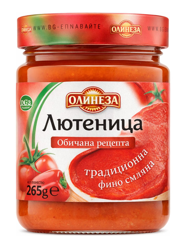 Olinesa Lutenica Traditionell Fein 265g – Лютеница bulgarischer Paprika-Tomaten-Aufstrich