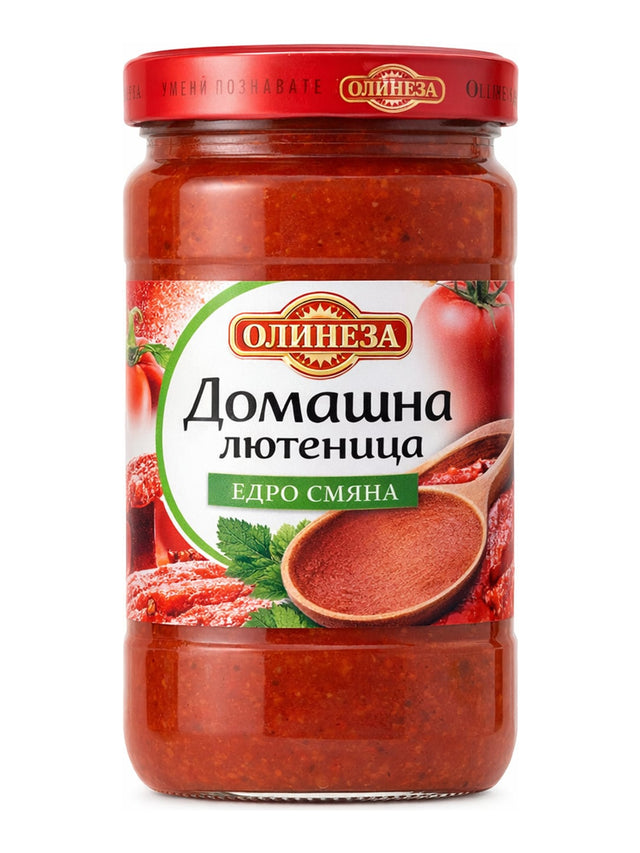 Olineza Hausmacher Ljutenica grob gemahlen 515g – Домашна лютеница bulgarischer Gemüseaufstrich