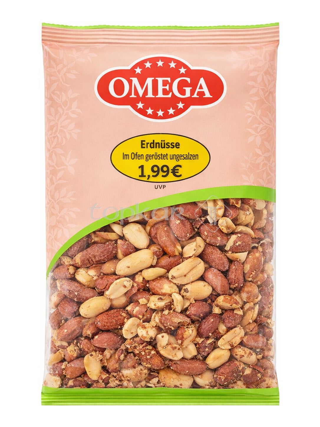 Omega Erdnüsse geröstet ungesalzen 200g – Kavrulmuş Yer Fıstığı geröstete Erdnüsse