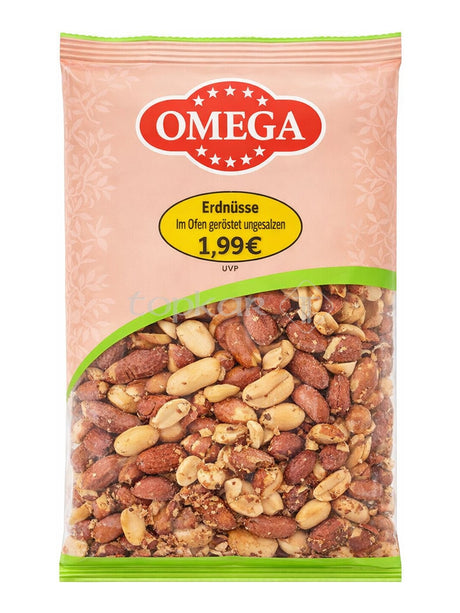 Omega Erdnüsse geröstet ungesalzen 200g – Kavrulmuş Yer Fıstığı geröstete Erdnüsse