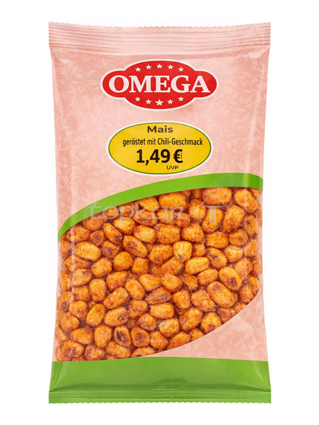 Omega Mais geröstet scharf 130g – Kavrulmuş Mısır Chili Snack