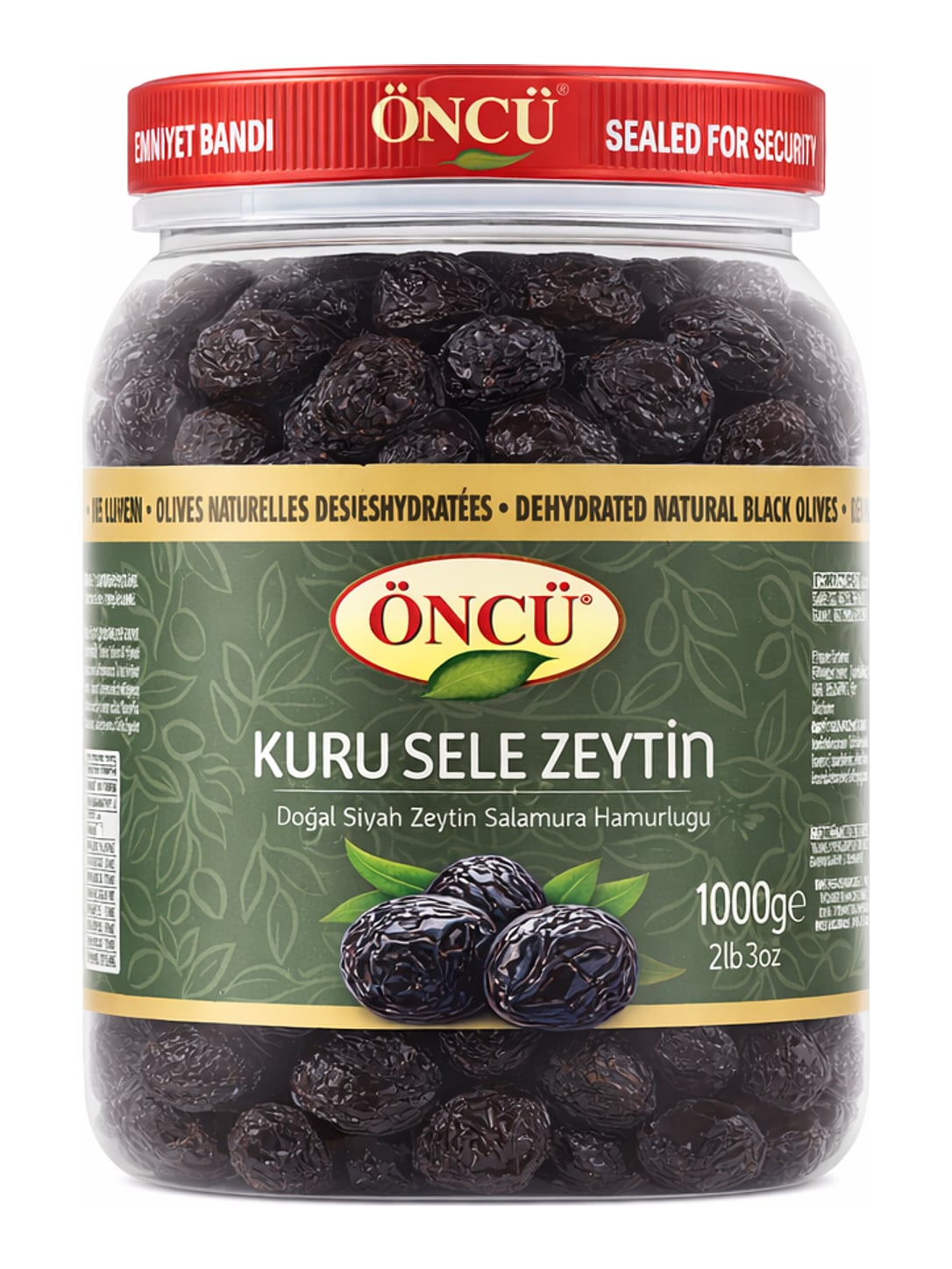 ÖNCÜ Kuru Sele Zeytin 1000 g – Getrocknete Schwarze Oliven aus der Türkei