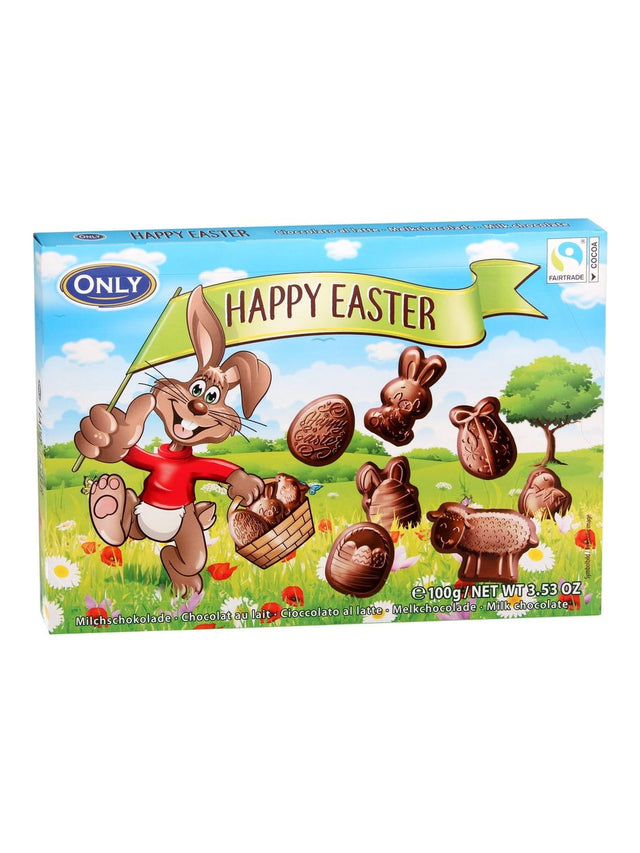 Only Milchschokolade Happy Easter Figuren 100g – Vollmilchschokolade Osterfiguren