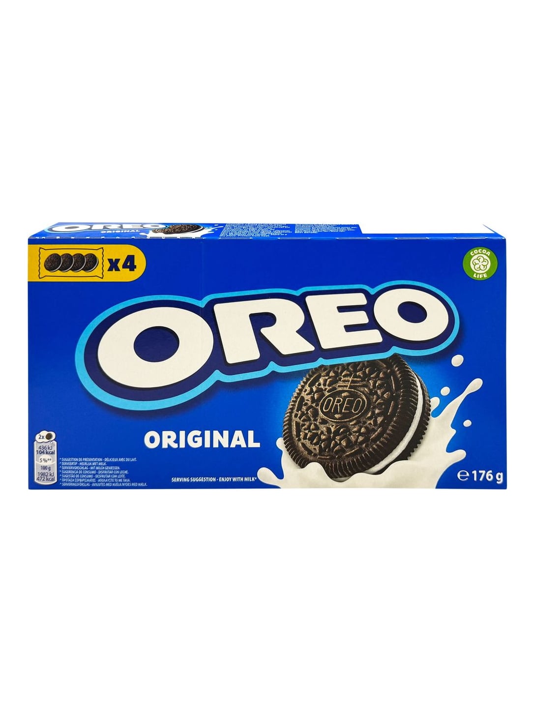 Oreo Original Kekse 176g – Kakaokekse mit Vanille-Crèmefüllung