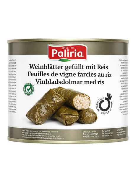 Paliria Weinblätter gefüllt mit Reis 2100g – Dolmades griechische Weinblätter-Rollen