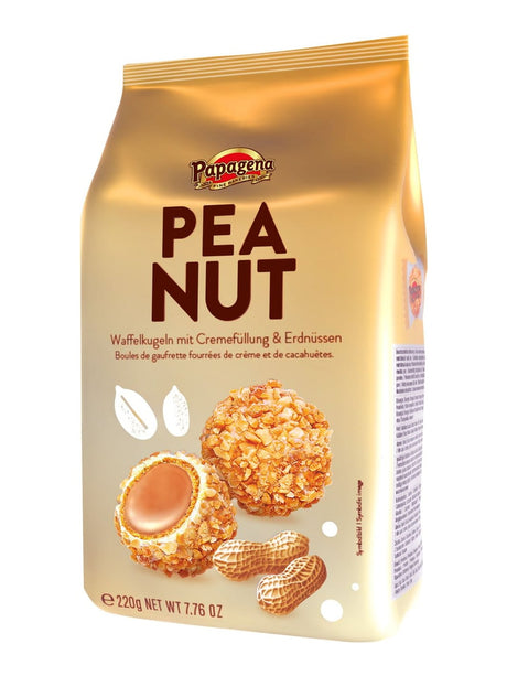 Papagena Waffelkugeln mit Erdnuss 220g – knusprige Erdnuss-Waffelpralinen