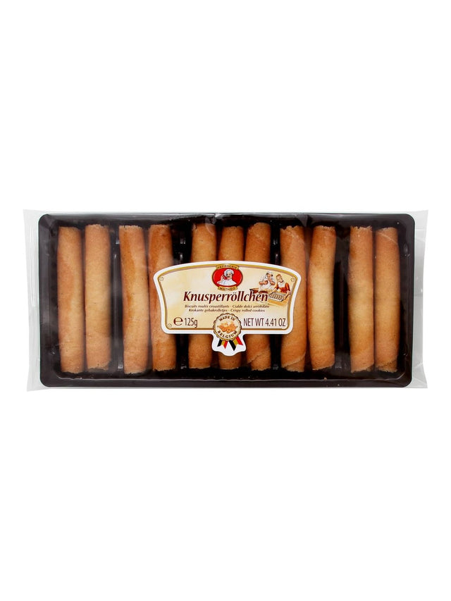 Pâtisserie Mathéo Knusperröllchen 125g – belgische Waffelröllchen Gebäck